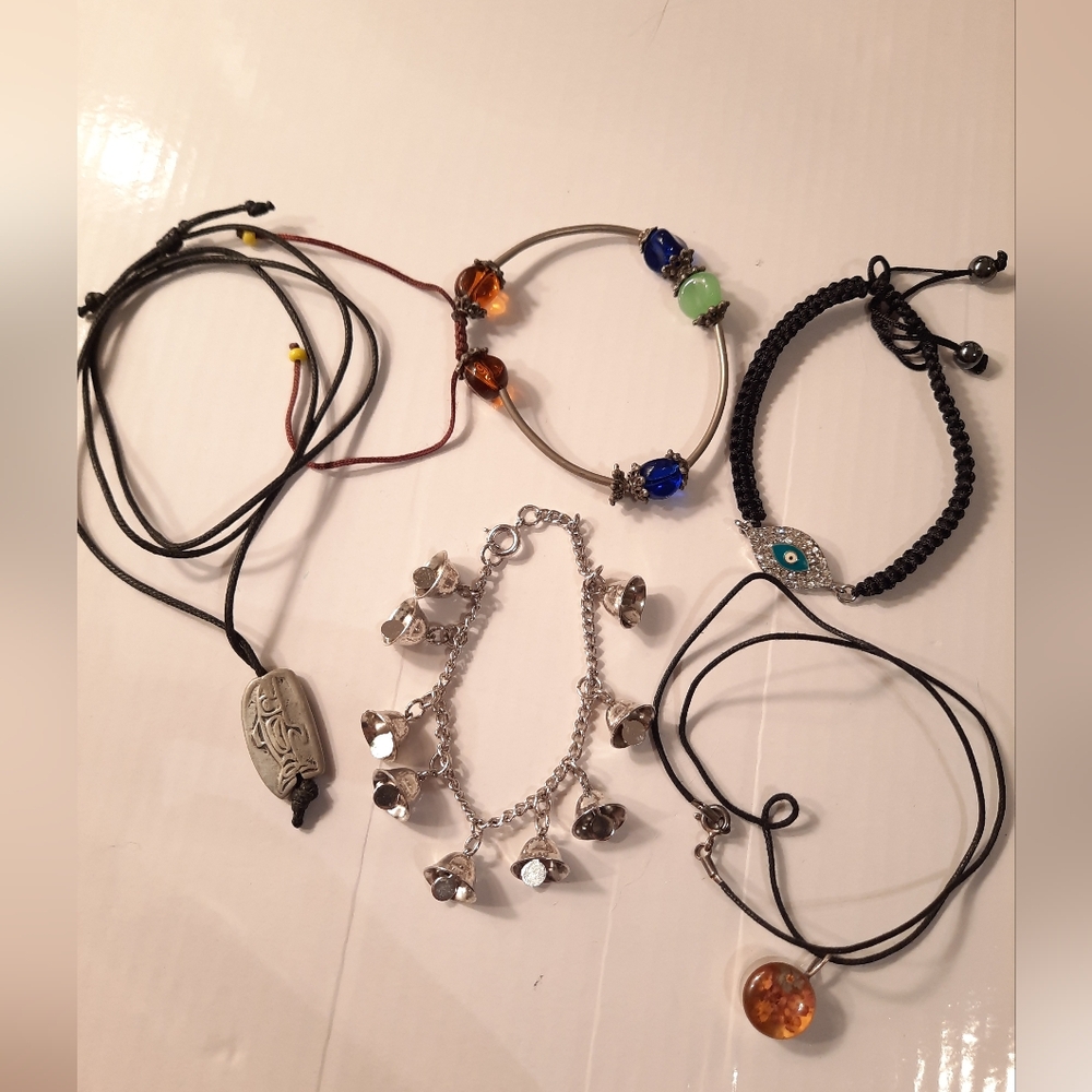 Mixed 925 Silver Pendant Womens Charm Bracelets and Necklaces - Assorted Colors